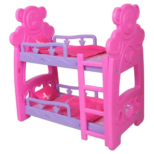 Miniature Dollhouse Bed Assembly Kit – Pretend Play Toy for Kids Dollhouse Furniture Kit Peaceful Pleasures Health and Wellness Double layer CN