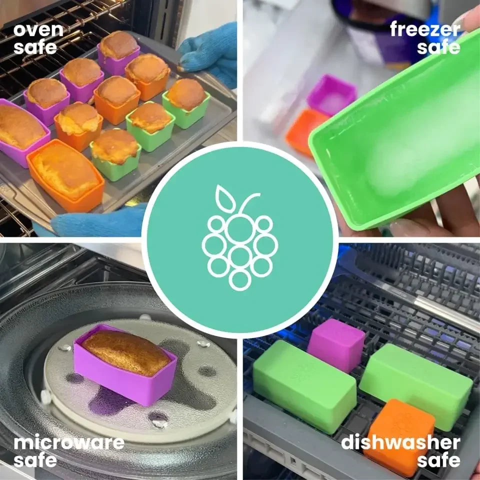 Reusable Silicone Bento Box Divider Cups – 1-6 Pack