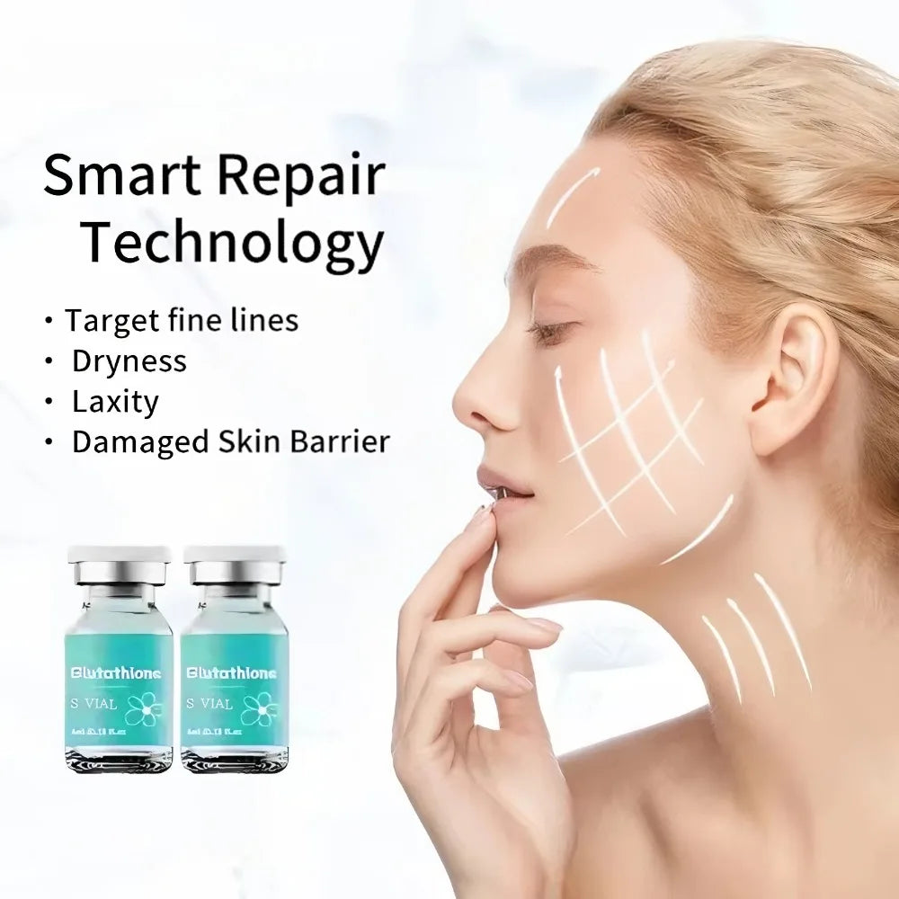 Glutathione Ampoule Essence 4ml×5 - Deep Moisturizing Facial Serum for Brightening & Firmness Peaceful Pleasures Health and Wellness