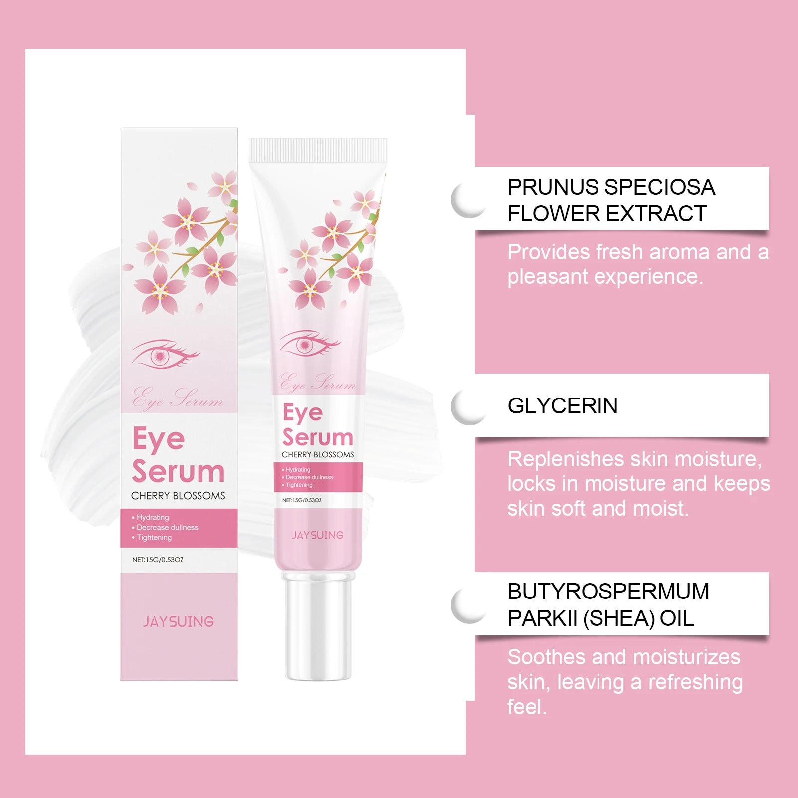 Sakura Eye Serum for Dark Circles & Puffiness Peaceful Pleasures Health and Wellness