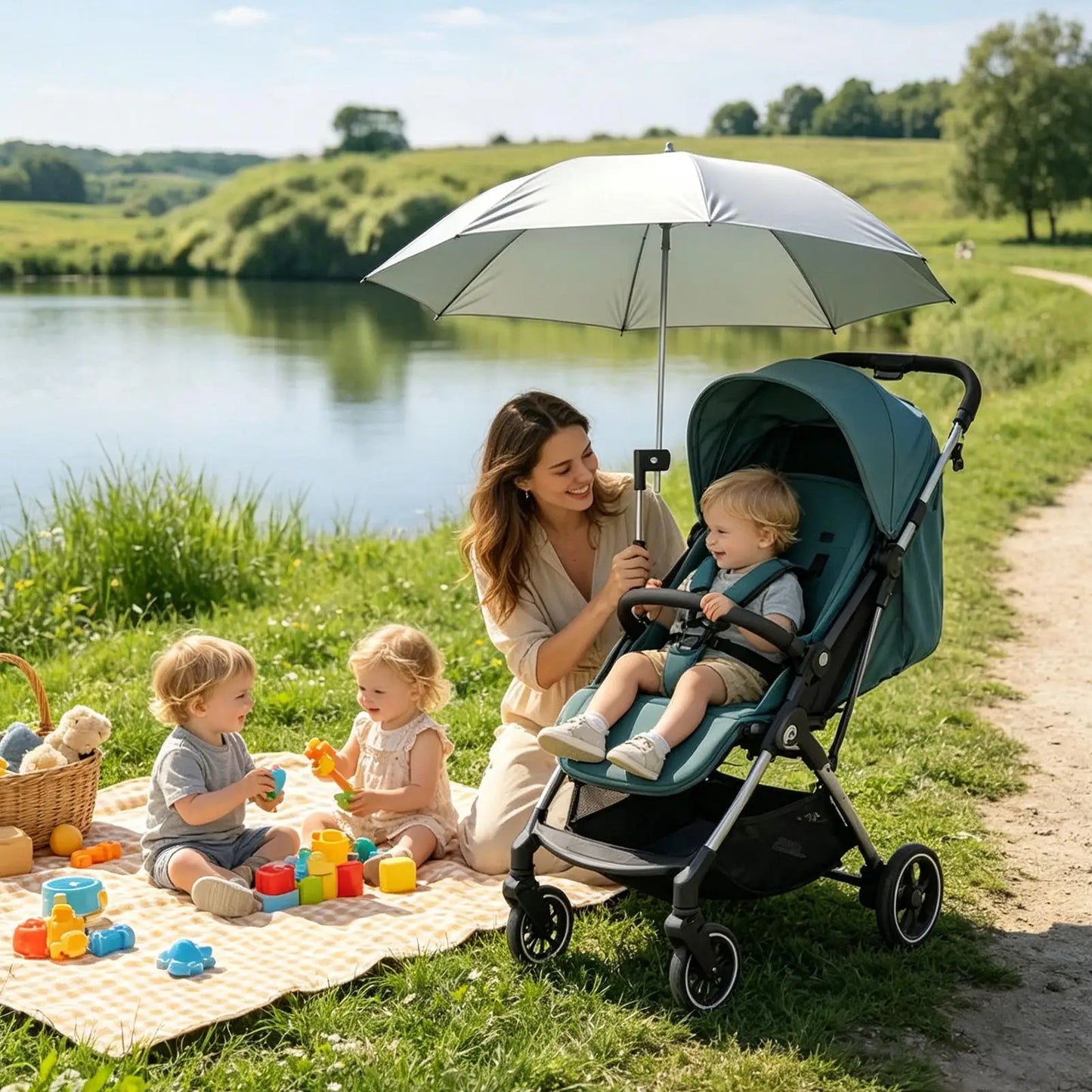 Universal Chair Umbrella Holder – 360° Adjustable Clamp