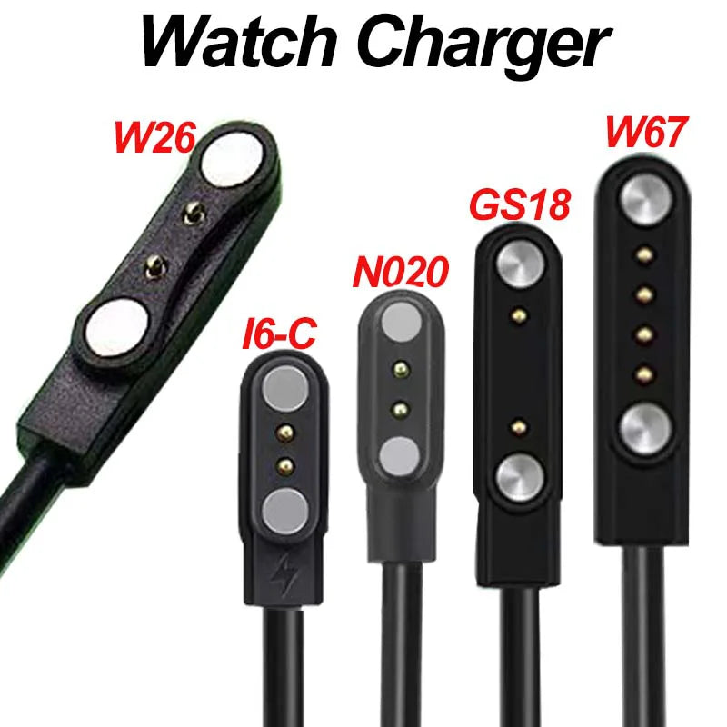 2-Pin & 4-Pin Smartwatch USB Dock Charger Adapter Cable Peaceful Pleasures Health and Wellness