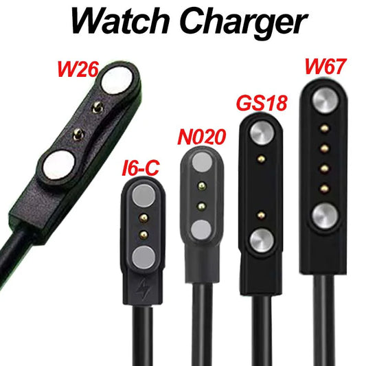 2-Pin & 4-Pin Smartwatch USB Dock Charger Adapter Cable Peaceful Pleasures Health and Wellness