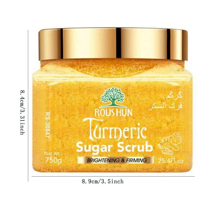 ROUSHUN Turmeric Sugar Body Scrub 750g – Deep Cleansing