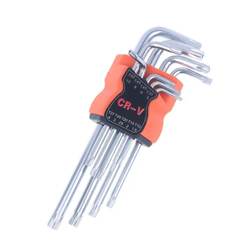 9-Piece Torx Star Wrench Set – Dual-End L-Shape Allen Keys
