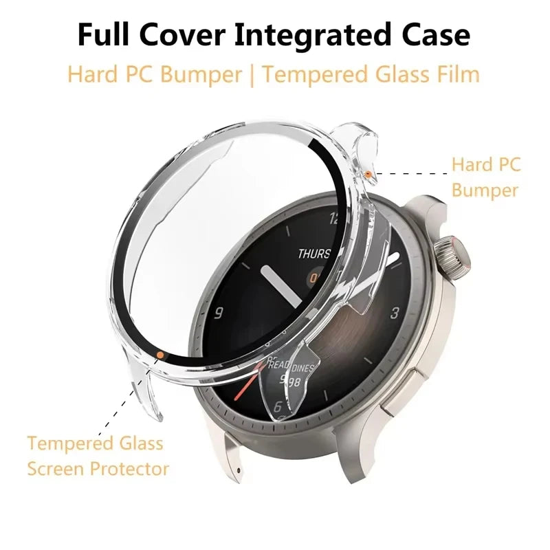 Tempered Glass Case For Amazfit Balance A2286 Smart Watch Strap Protective Bumper Cover Screen Protector Shell Accessories Huami Peaceful Pleasures Health and Wellness
