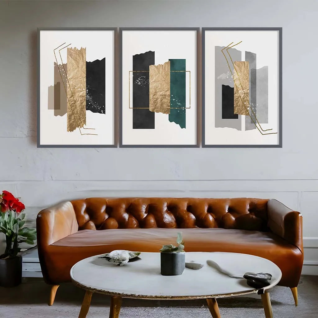 Abstract Geometric Canvas Wall Art | Modern Luxury Poster Print Canvas Wall Art Print Peaceful Pleasures Health and Wellness