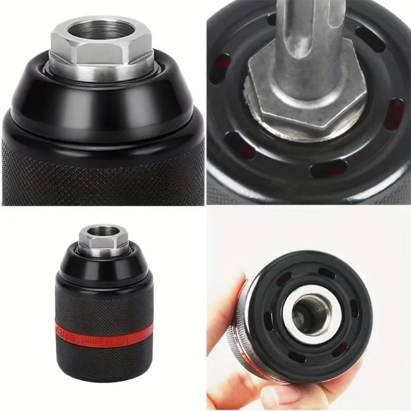 6.35mm Hex Shank to Keyless Drill Chuck Adapter | Quick Change