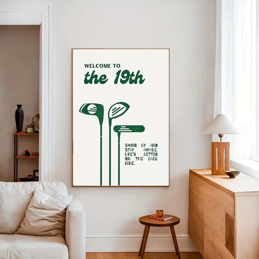 "Welcome To The 19th" Quote Canvas Wall Art Print | Decor Canvas Wall Art Peaceful Pleasures Health and Wellness G3940 30x40cm Wood Framed