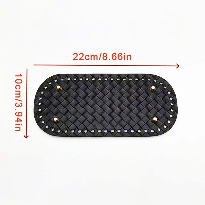 PU Leather Bag Base 22x10cm | DIY Crochet Purse Bottom
