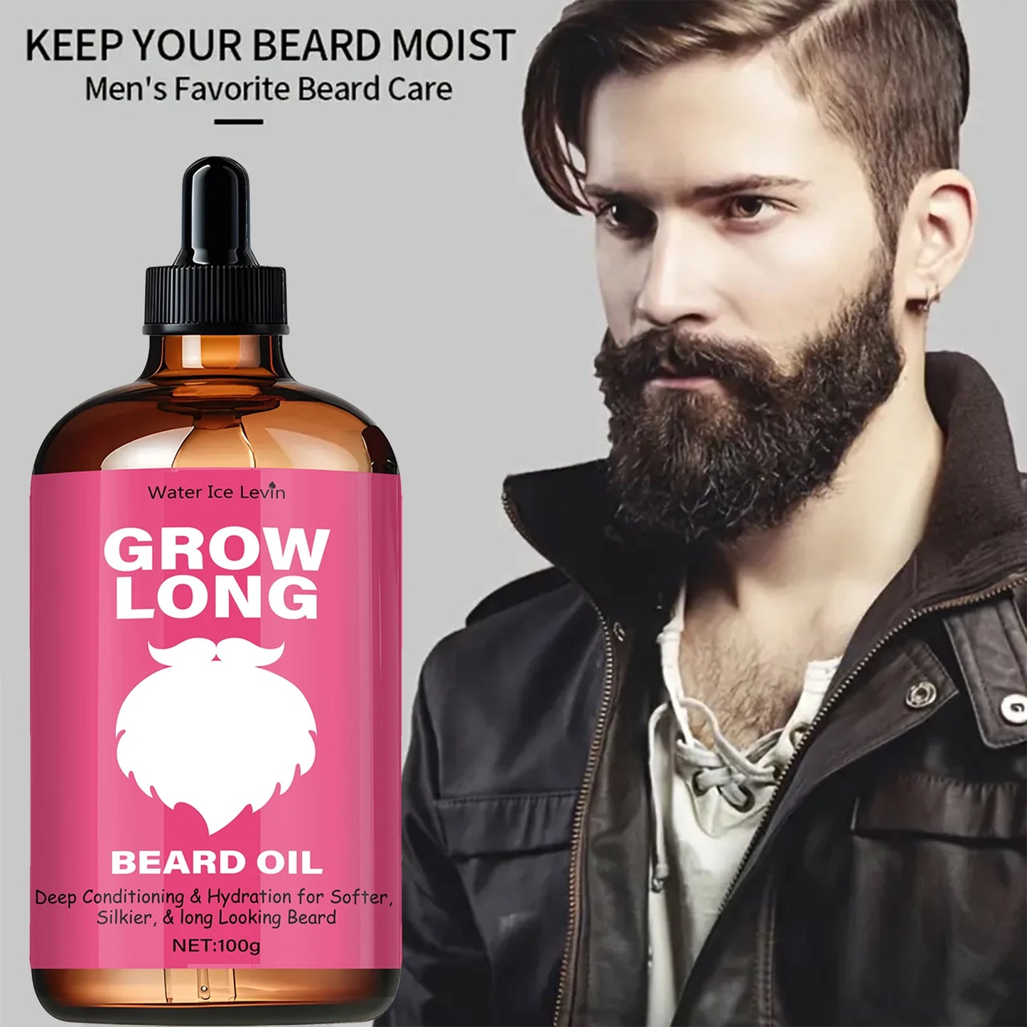 Levin Beard Oil – Growth, Shine & Deep Moisture | 100g