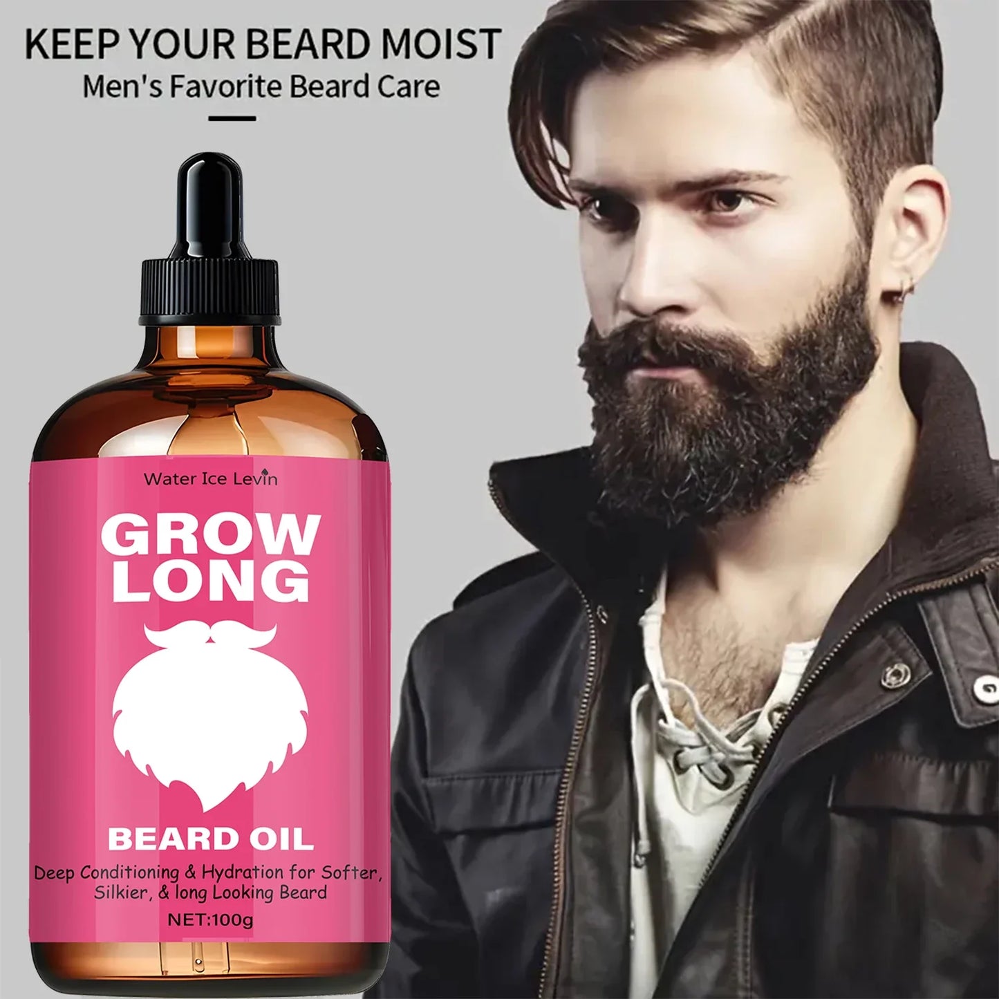Levin Beard Oil – Growth, Shine & Deep Moisture | 100g