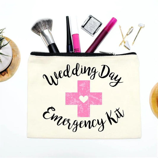 Wedding Emergency Kit Cosmetic Bag | Bridal Shower Gift Bridal Cosmetic Bag Peaceful Pleasures Health and Wellness