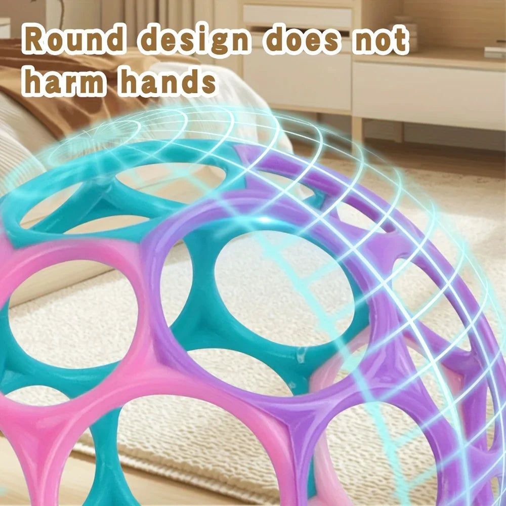 Baby Sensory Grip Ball – Colorful Infant Rattle & Grasp Toy