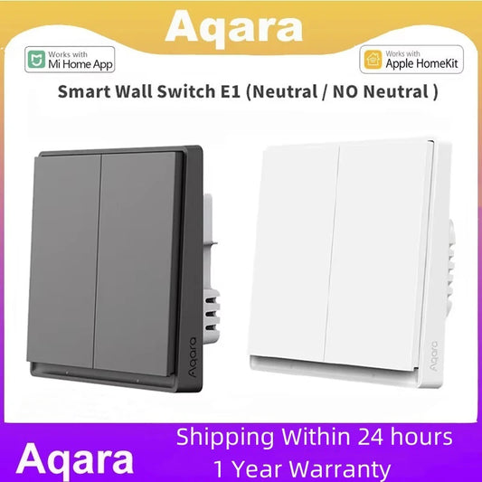 Aqara E1 Smart Wall Switch Zigbee 3.0 Wireless Key Light Switch Fire Wire With/No Neutral For Xiaomi Home Homekt APP Peaceful Pleasures Health and Wellness