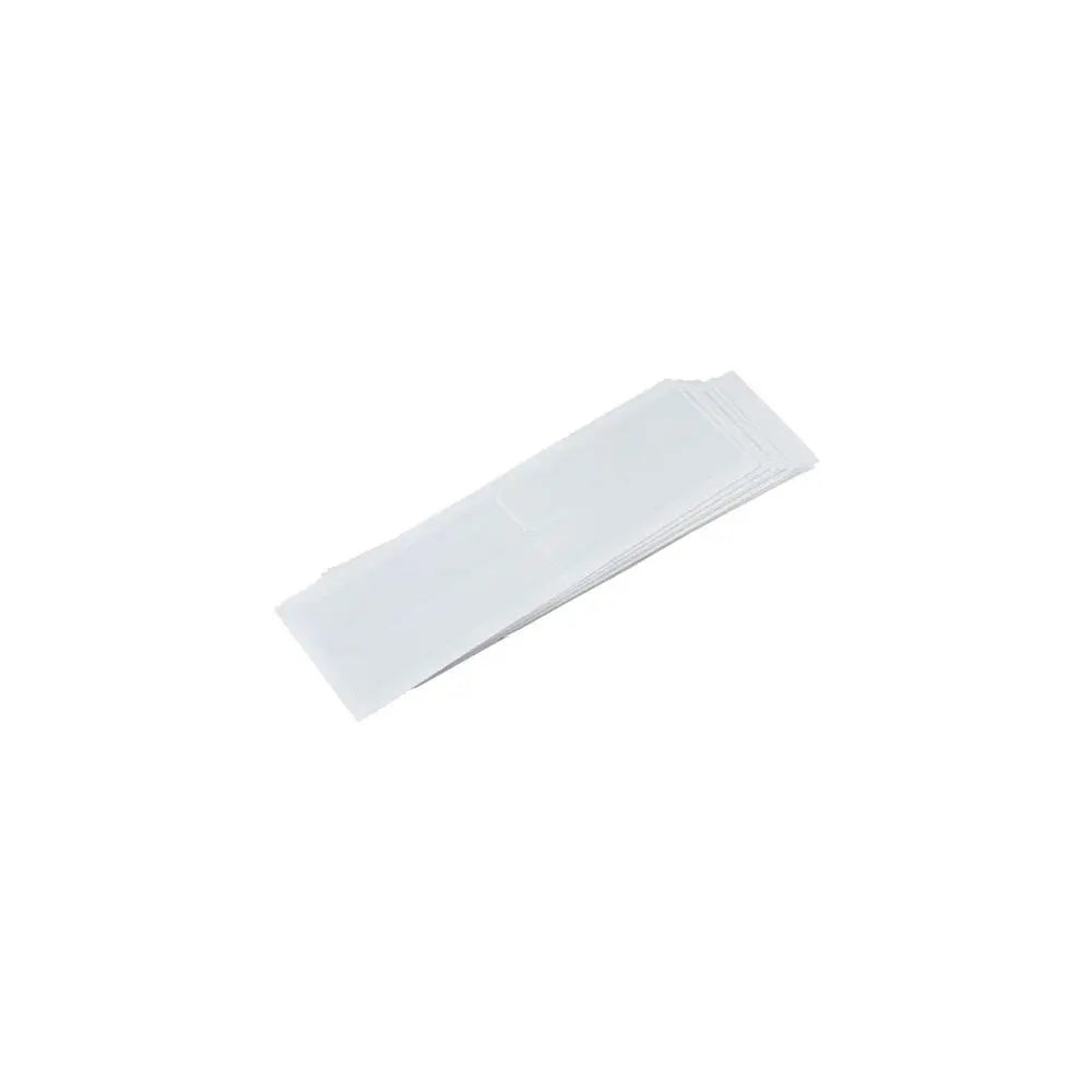 20pcs Plastic Tag Pockets Clear Small Label Holders Transparent Self-Adhesive Index Card Pockets Peaceful Pleasures Health and Wellness