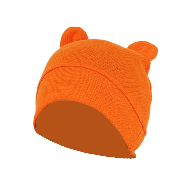Infant Cotton Baby Bonnet Hospital Hat | Soft Solid Color 0-24M