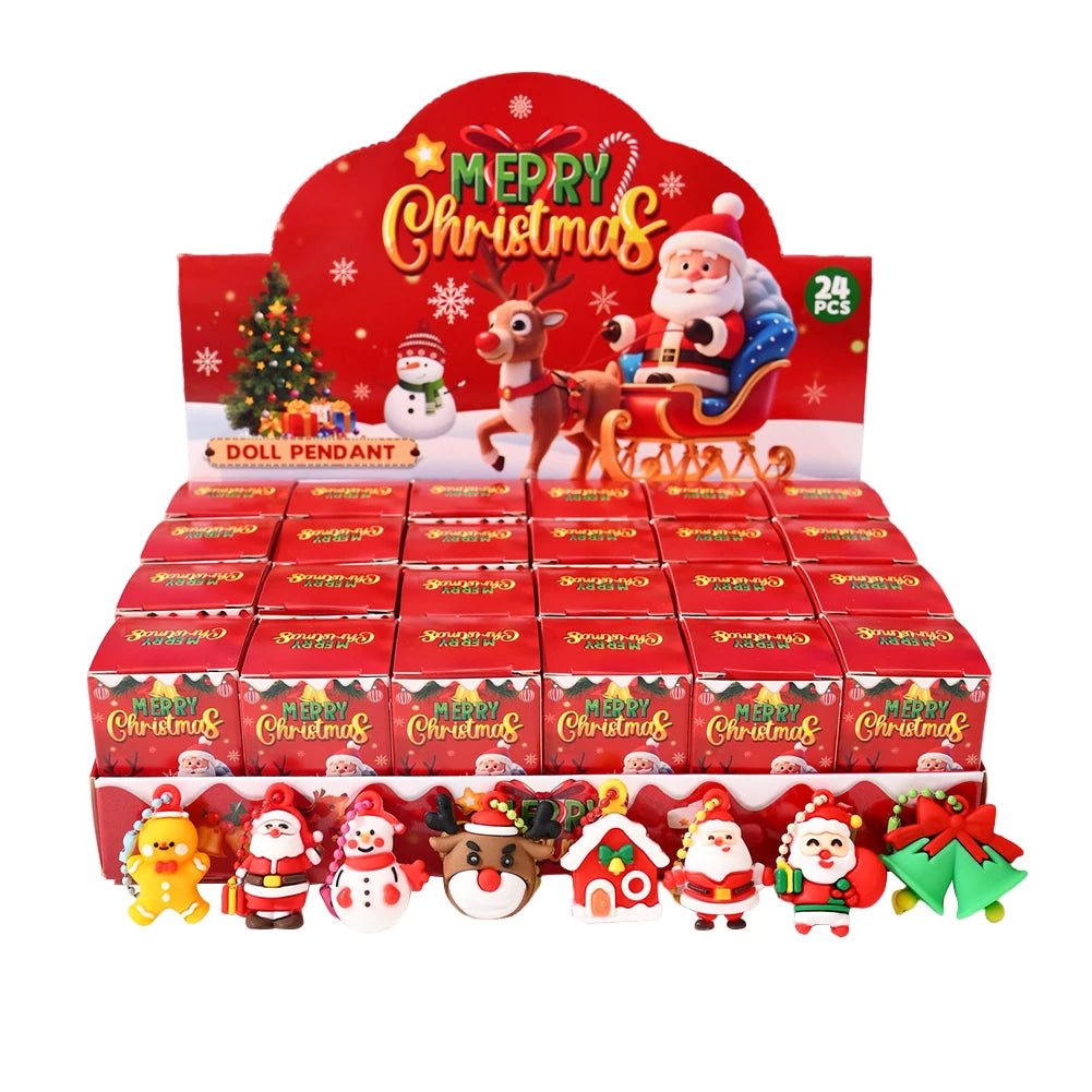 For Christmas Ornaments Advents Calendar 24pcs Xmas Tree Small Present Boxes Hanging Decorations Ornaments Christmas Gifts Peaceful Pleasures Health and Wellness 24days L