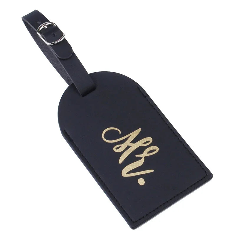Mr & Mrs Leather Luggage Tags | Wedding & Honeymoon Gift