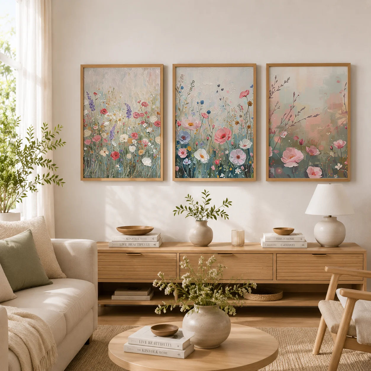 Vintage Wildflower Botanical Canvas Wall Art | Floral Poster Botanical Canvas Print Peaceful Pleasures Health and Wellness