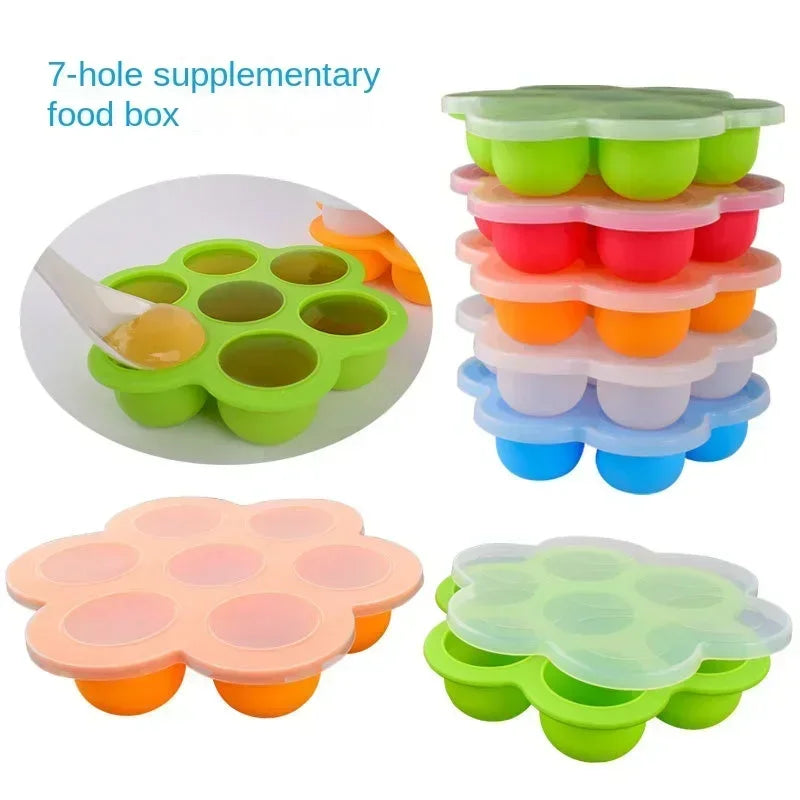 Silicone 7-Hole Egg Bite Mold with Lid | BPA-Free Food Tray Silicone Baking Mold Peaceful Pleasures Health and Wellness