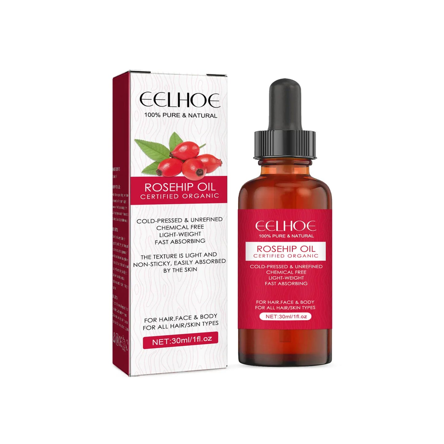 EELHOE Rosehip Facial Oil – Anti-Aging, Firming & Brightening 30ml Peaceful Pleasures Health and Wellness 30ml
