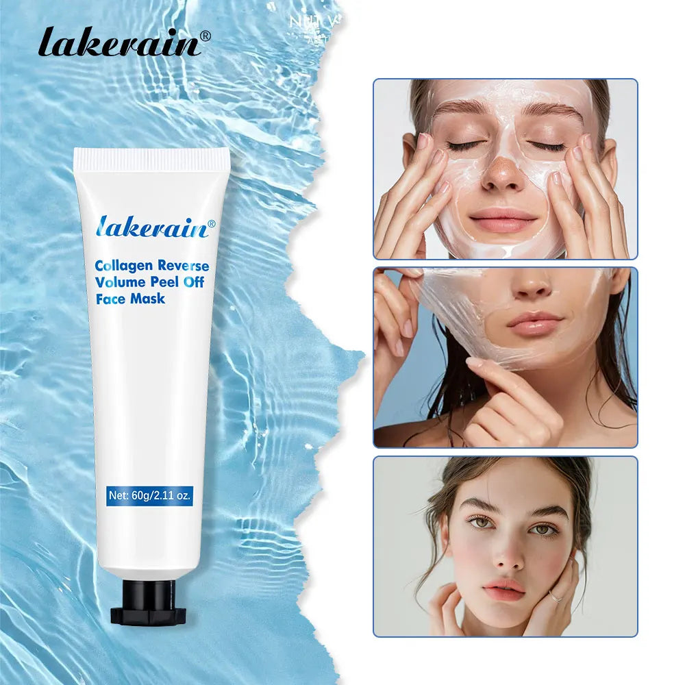 60gCollagen Peel Off Face Mask Pore Shrinking Blackhead Removal Oil Control Skin Rejuvenation Moisturizing Brightening Skin Care Peaceful Pleasures Health and Wellness