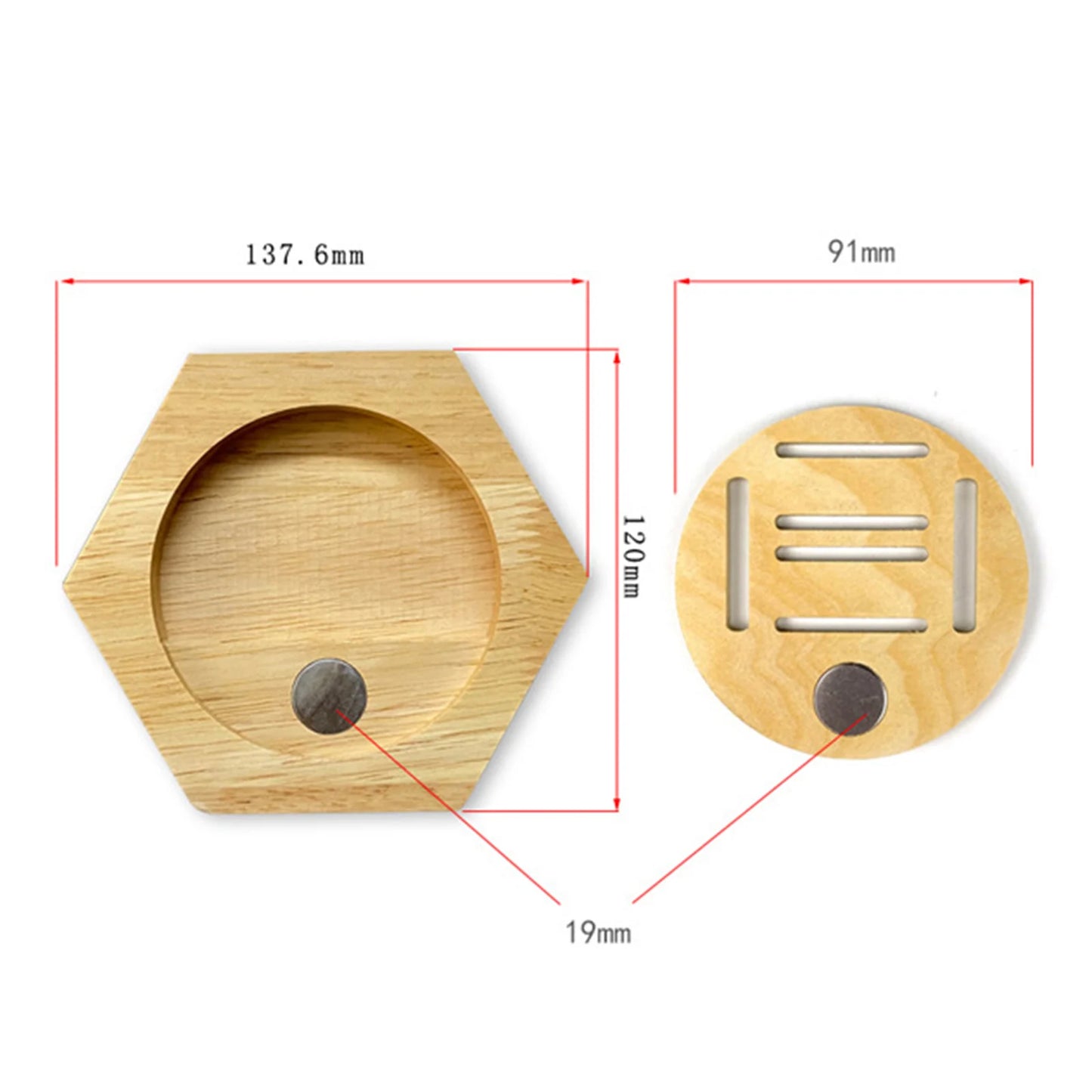 Hexagonal Wooden Medal Display Stand | Honeycomb Wall Rack