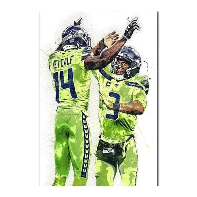Abstract Football Athlete Canvas Print | Sports Wall Art