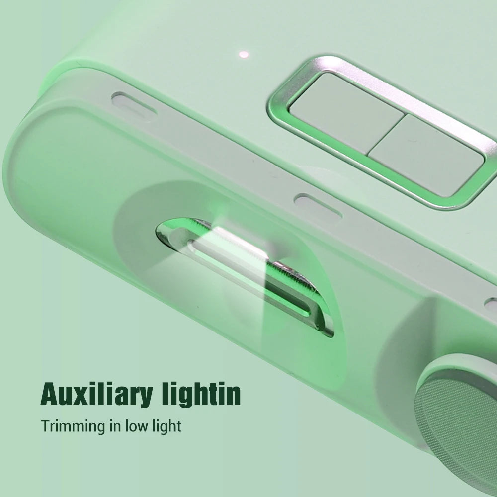 2 in 1 Electric Nail Clipper with LED Light Pedicure Automatic Nail Cutter & Polishing Trimmer for Kids & Adults Manicure Tools Peaceful Pleasures Health and Wellness