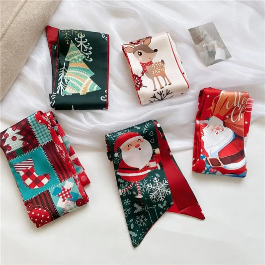 Christmas Scarf – Festive Hair, Bag & Gift Decoration Accessory Holiday Scarf Accessory Oasis Select