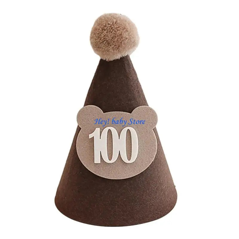 Baby Bear Birthday Hat | Soft Plush Beanie for Party & Photos