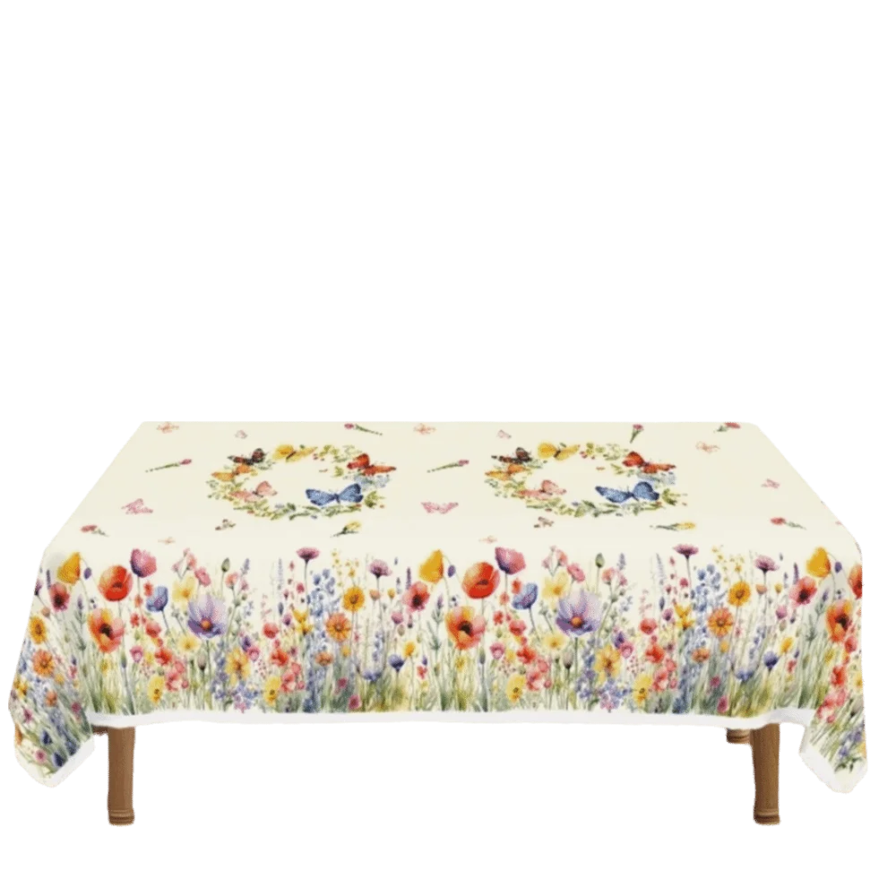 Floral Jacquard Tablecloth | Waterproof Holiday Table Cover
