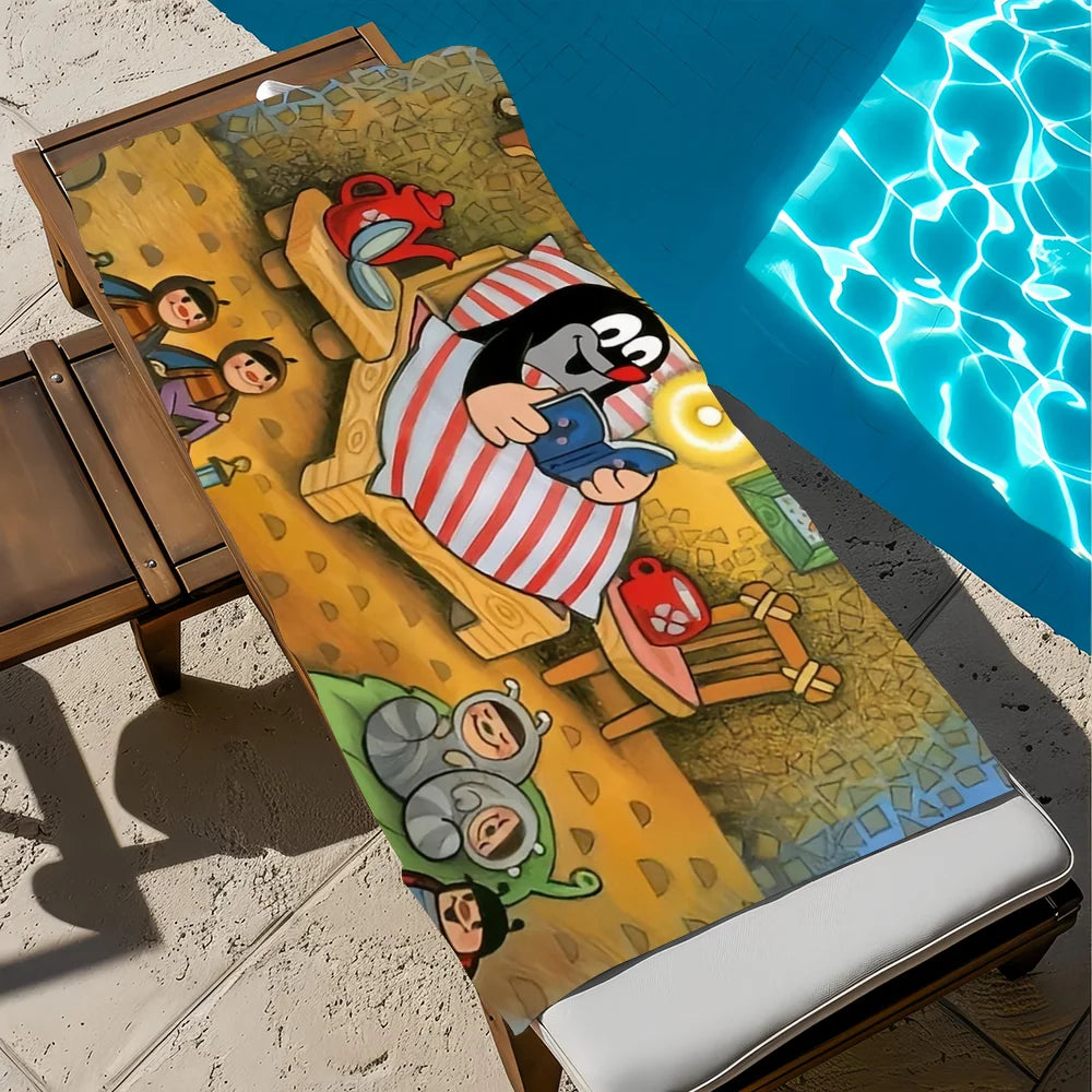 Little Mole Art Beach Towel | Quick Dry, Soft & Lightweight Quick Dry Beach Towel Peaceful Pleasures Health and Wellness z1 STJ70x140CM