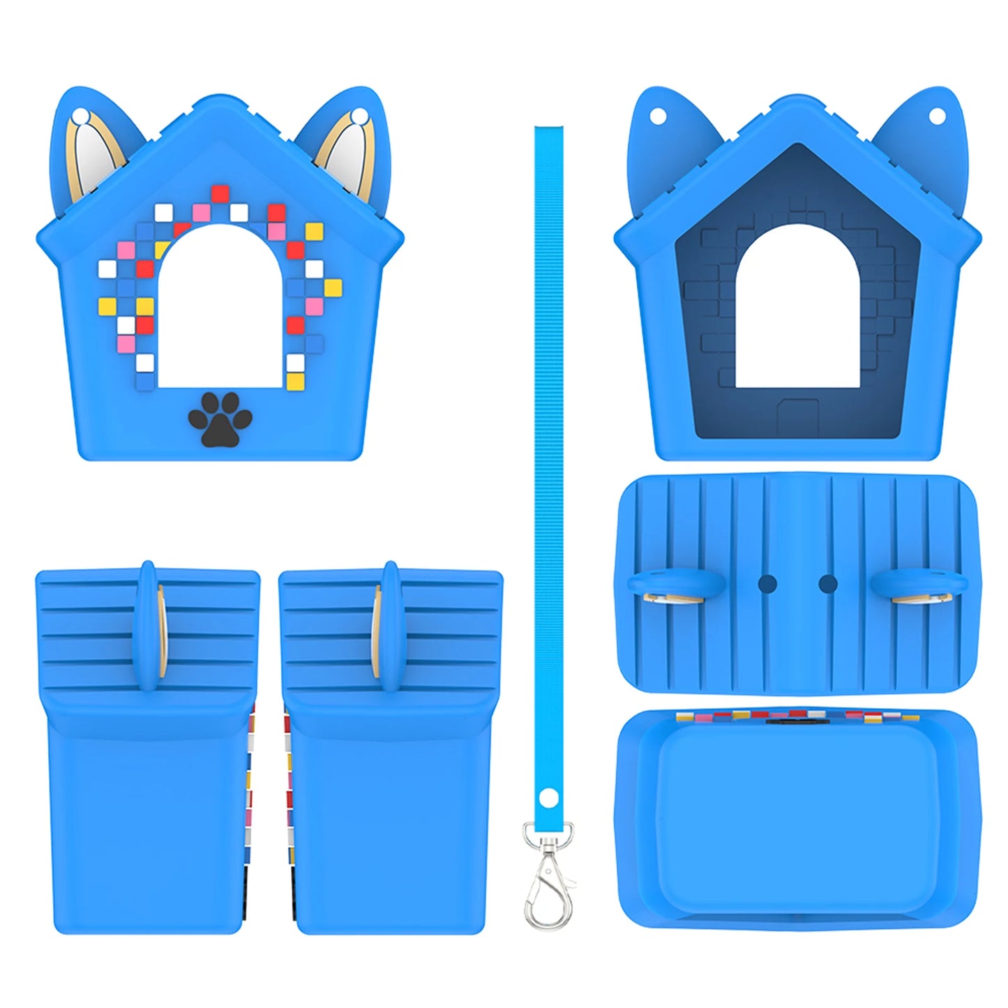 Silicone Cover Case with Lanyard Portable Silicone Sleeve Shockproof & Anti Drop for Doghouse Interactive Digital Pet Peaceful Pleasures Health and Wellness