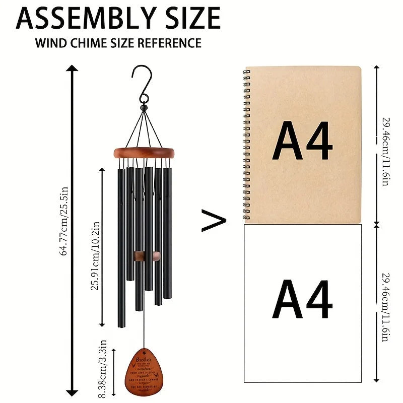 [25" Deep Tone Aluminum Chimes] "Etherial" 25" Deep Tone Aluminum Wind Chimes - Perfect For Porch & Garden Decor Peaceful Pleasures Health and Wellness