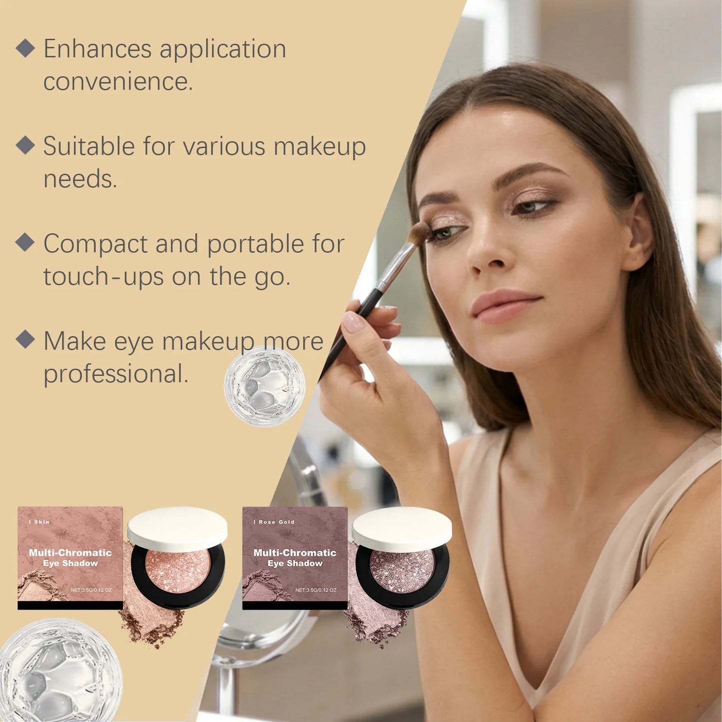 Matte & Shimmer Waterproof Eye Shadow Palette – Earth Tones
