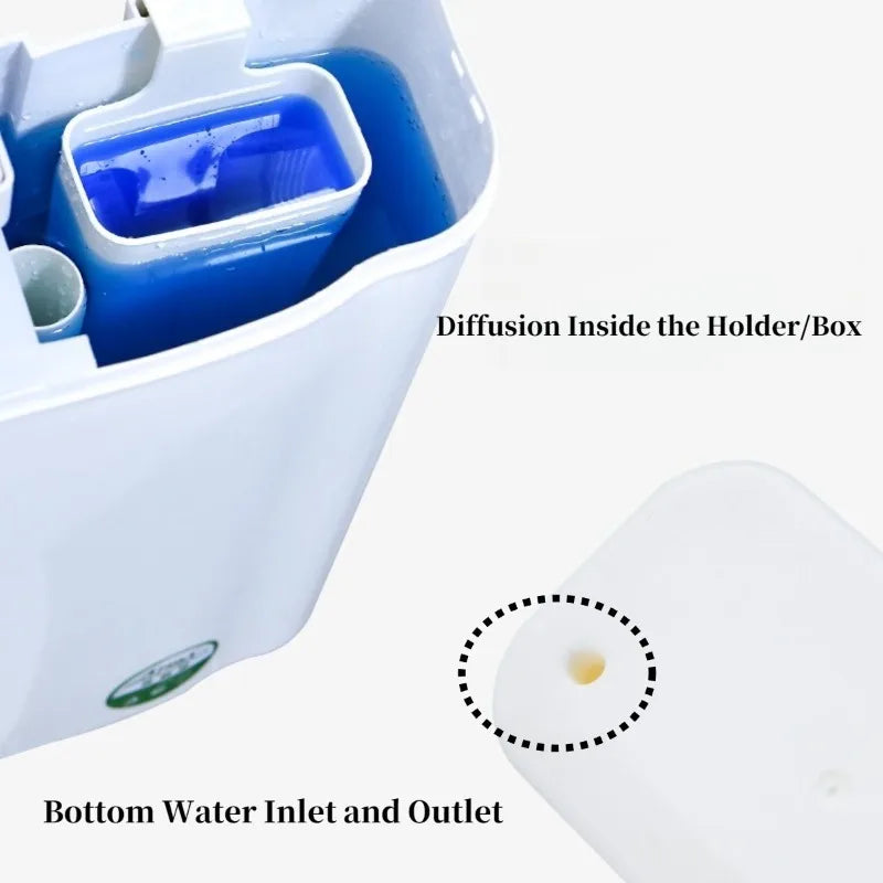 Toilet Tank Solid Cleaner Dispenser – Reusable Plastic