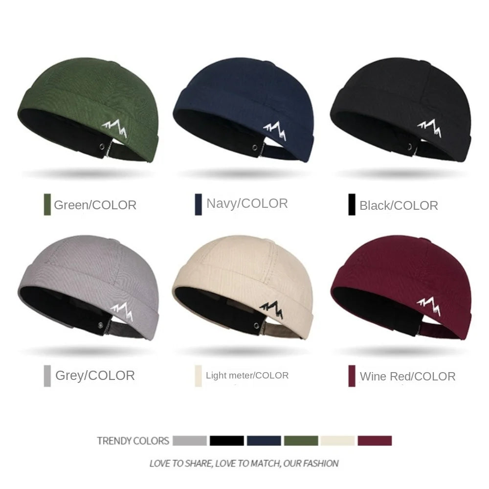 Retro Brimless Beanie Hat | Unisex Docker Cap Adjustable
