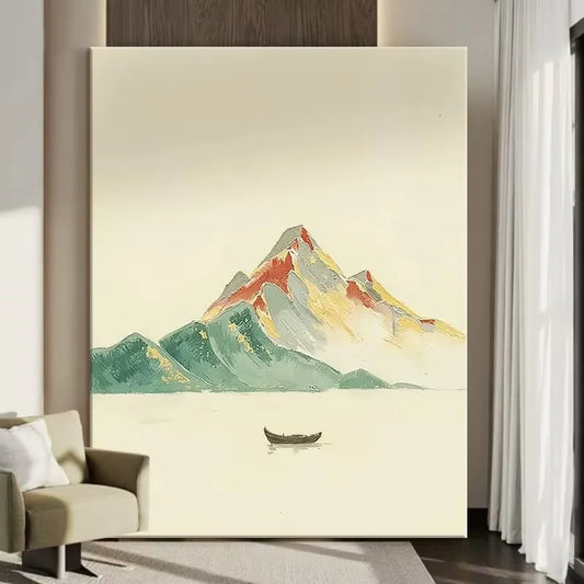 Mondern Abstract Gold Color Montains Picture For Home Wall Decor Handmade Oil Painting On Canvas Mural For Living Room Bedroom Peaceful Pleasures Health and Wellness