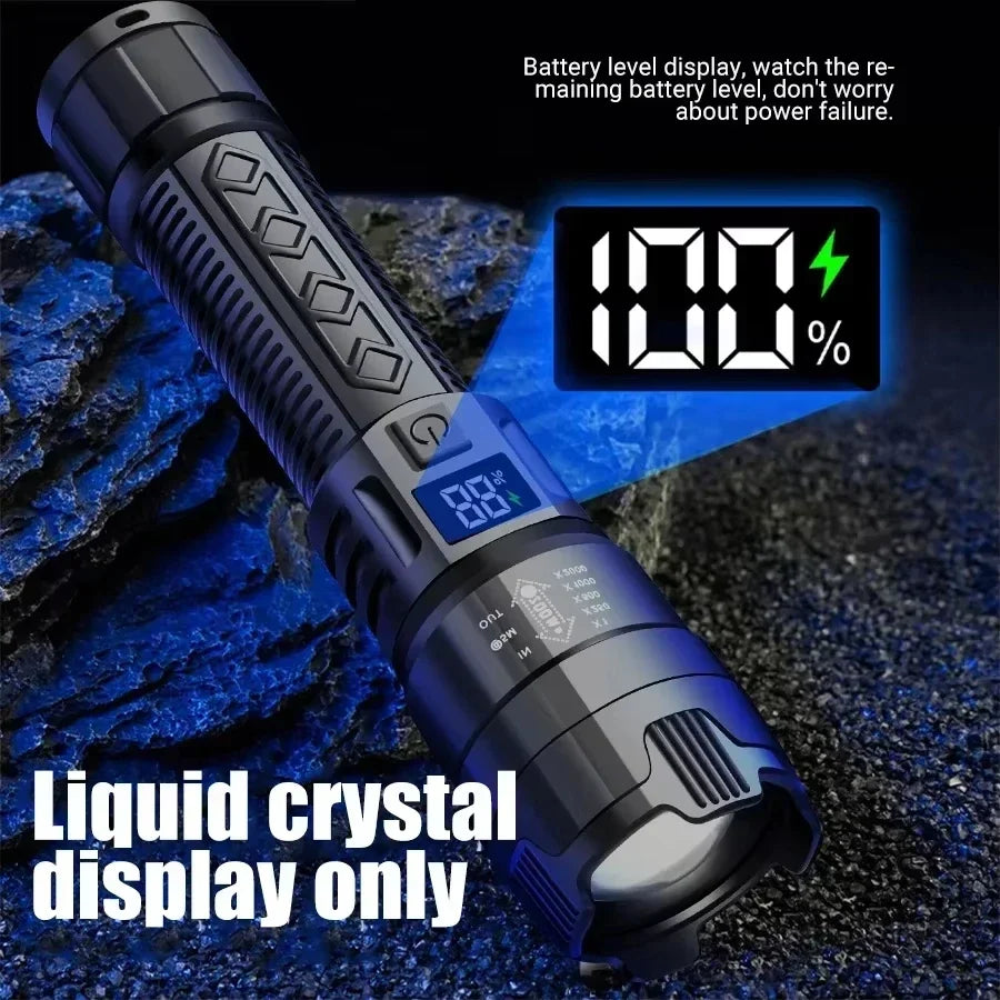 2000LM Rechargeable LED Tactical Flashlight | Zoom Torch