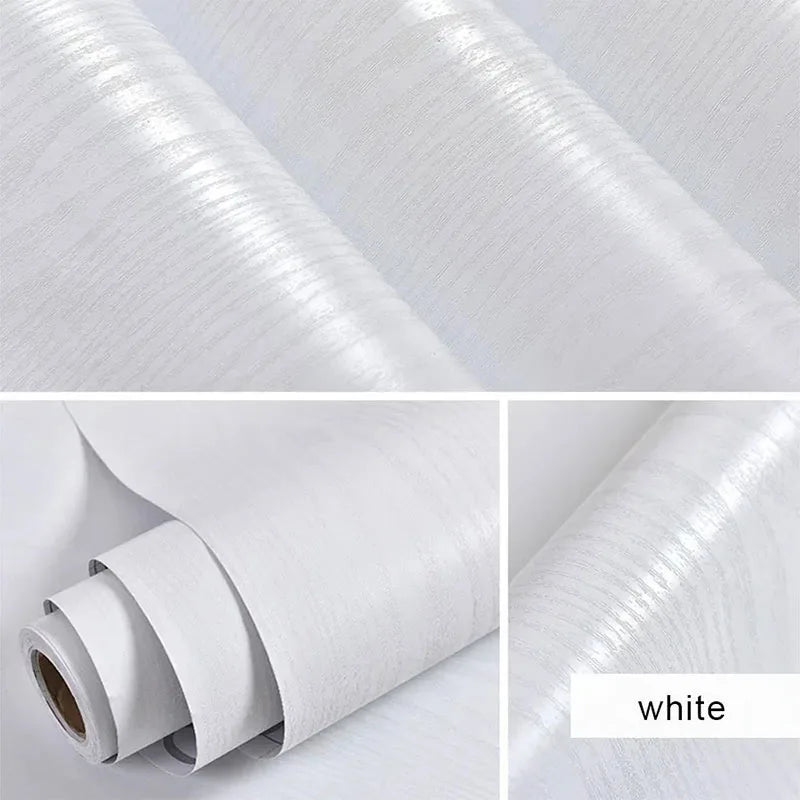 45cm Wood Grain Peel & Stick Wallpaper – Waterproof PVC Contact