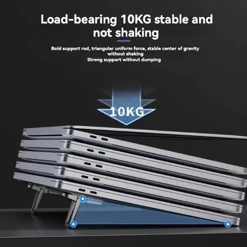 Foldable Invisible Laptop Stands Portable Mini Elevated Cooling Brackets Notebook Keyboard Feet Non‑Slip Desk Support Holders Peaceful Pleasures Health and Wellness