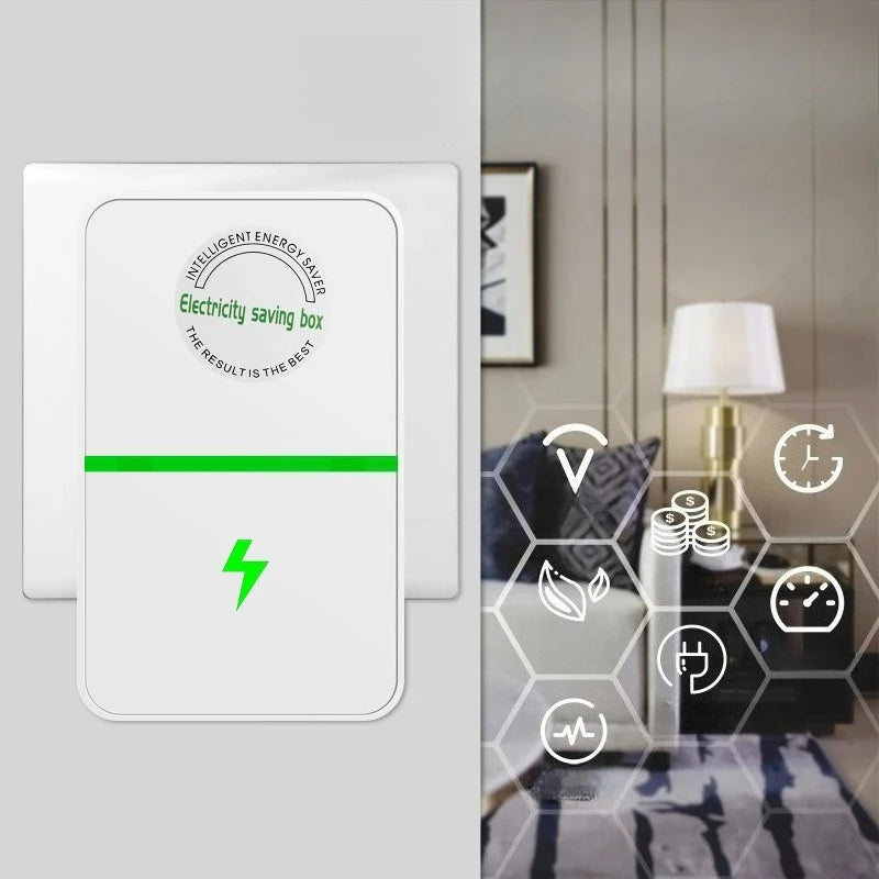 2/4Pcs Electric Energy Saver 90V-250V US Standard Household Power Saving Box Smart Bill Killer for Electricity Conservation Peaceful Pleasures Health and Wellness