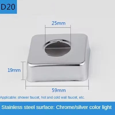 2PCS Stainless Steel Faucet Decorative Cover 1/2" & 3/4" Pipe