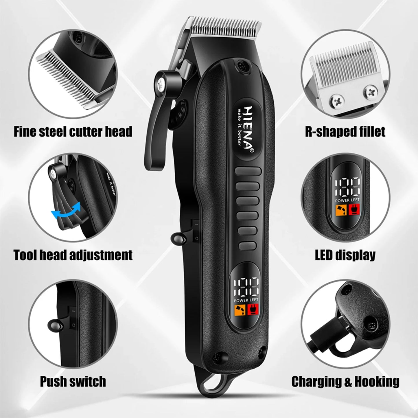 HYN-222 Rechargeable Hair Clipper & Beard Trimmer for Men