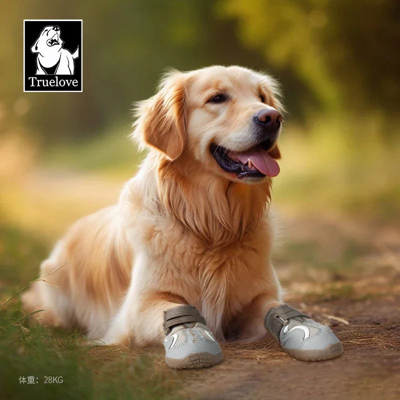 Truelove Breathable Dog Shoes with TPR Sole Flexible Protectable Soft Outsole Classic Outdoor Dog Boots All Breed 4Pcs TLS3962 Peaceful Pleasures Health and Wellness