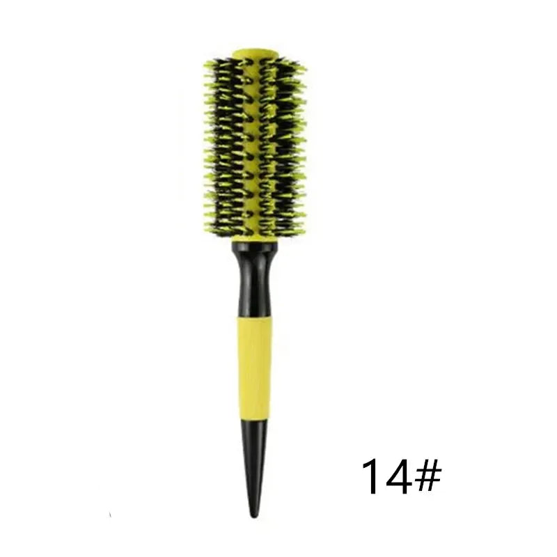 Wooden Round Boar Bristle Hair Brush | Ceramic Ionic Styling
