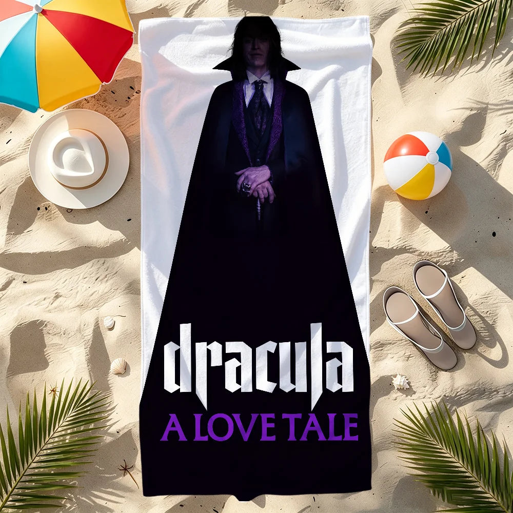 Dracula Horror Movie Quick-Dry Beach Towel | Pool & Travel Gift Quick-Dry Beach Towel Peaceful Pleasures Health and Wellness