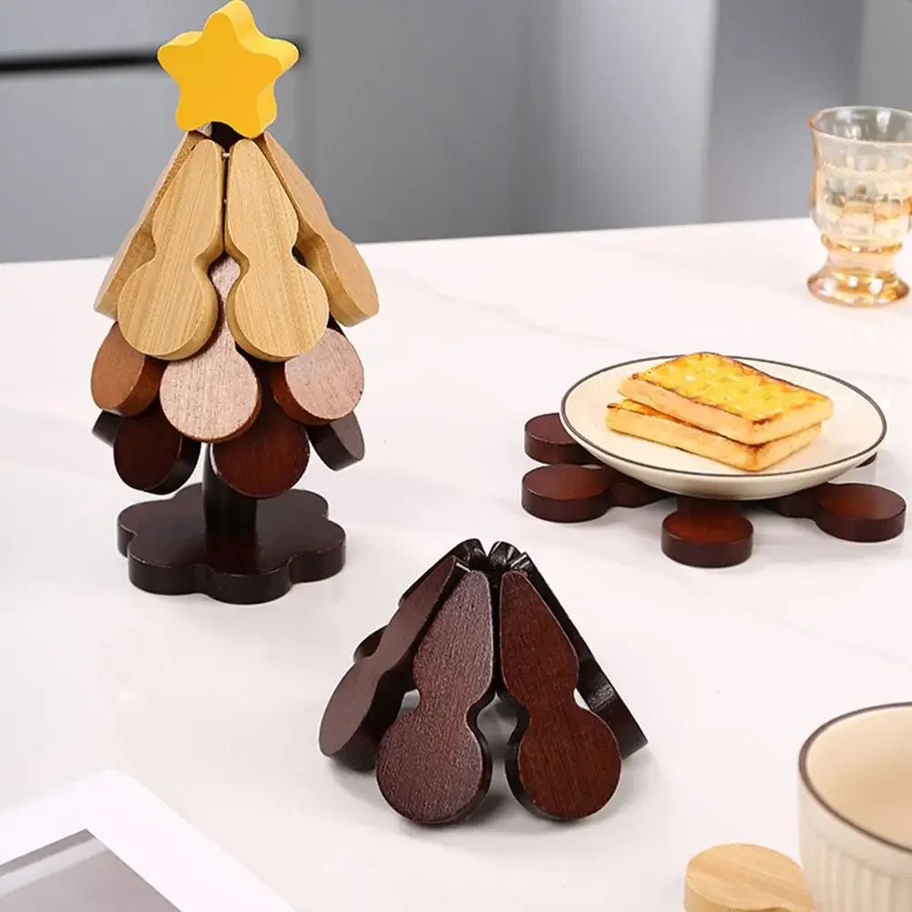 Tree Insulation Mat Solid Wood Dining Table Anti Scalding Mat Pot Mat Festival Gift Creative And Personalized Home Decoration Peaceful Pleasures Health and Wellness